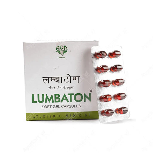 AVN LUMBATON SOFT GEL CAPSULES (9 BLISTERS OF 10 CAPSULES EACH) - ayur-kart