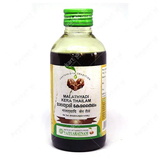 Vaidyaratnam Malathyadi Kera Thailam 200ML bottle