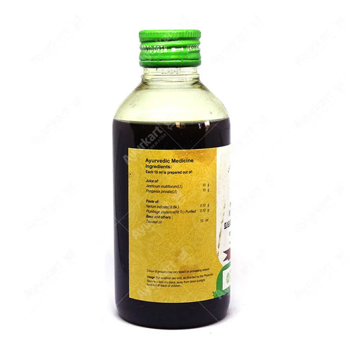 Herbal ingredients used in Malathyadi Kera Thailam