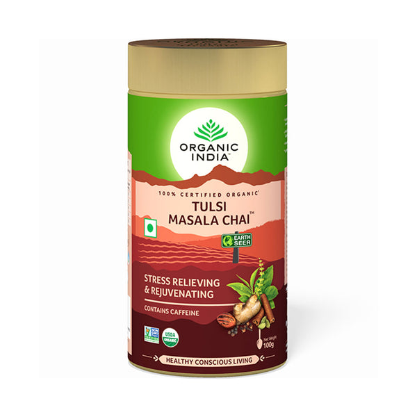 Tulsi Masala Chai 100 Gram Tin - Organic India